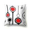 Polyester Pillow Case Car Black and Red Geometric Circle Lines Decorative Home Print Pillow Bedside Cushion Cover