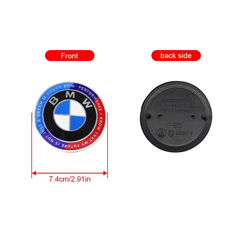 1/4/7Pcs Car Hood Rear Emblem Steering Wheel Sticker Hubcap Logo For BMW E87 E30 E46 E28 E34 E39 E60 F02 F18 F35 G20 G03 G05 F10