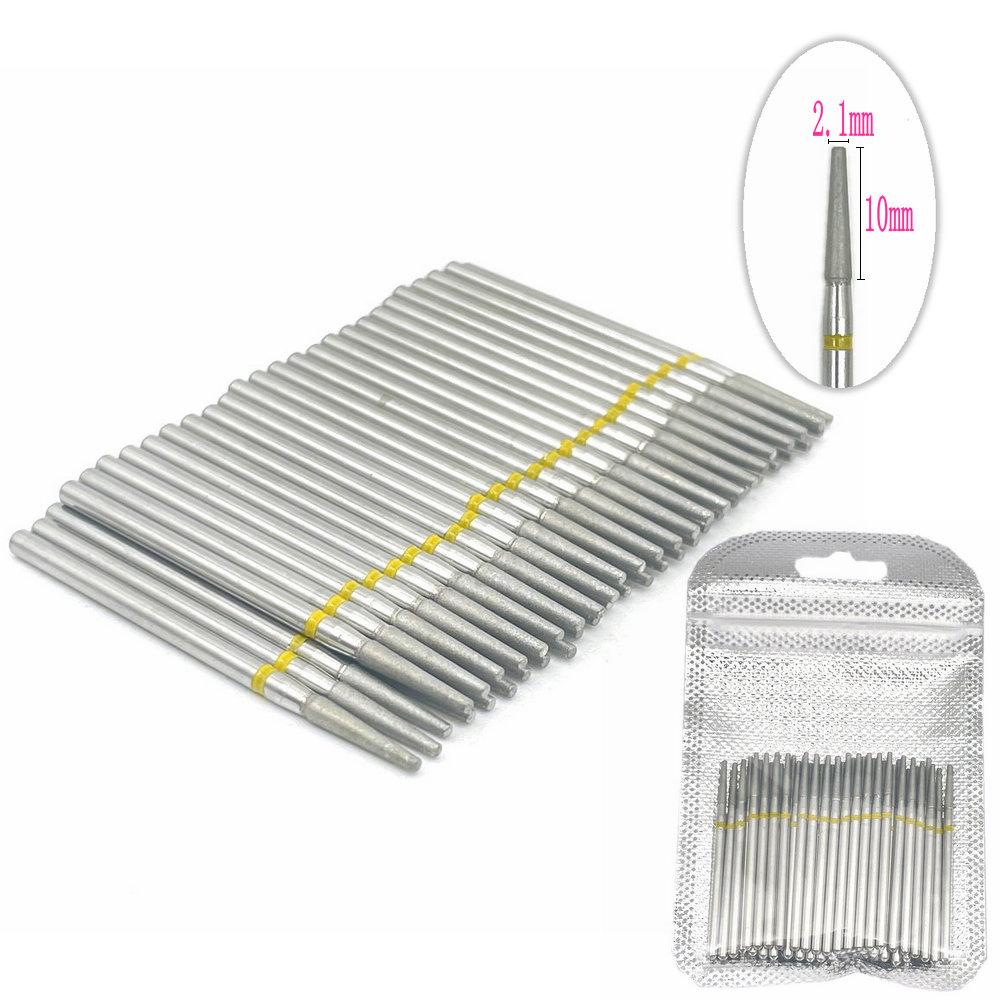 50pcs/pack Diamond Milling Cutter Grinding Drill Bits Diamond Polisher HP 2.35mm Diamond Polisher Nail Drill Bits Drill