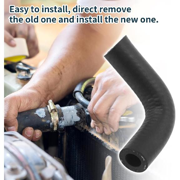 Radiator Hose Heater Hose No.24504912 for Buick Century 2003-2005 3.1L Gas Rubber Coolant Pipe Black 1 Pcs