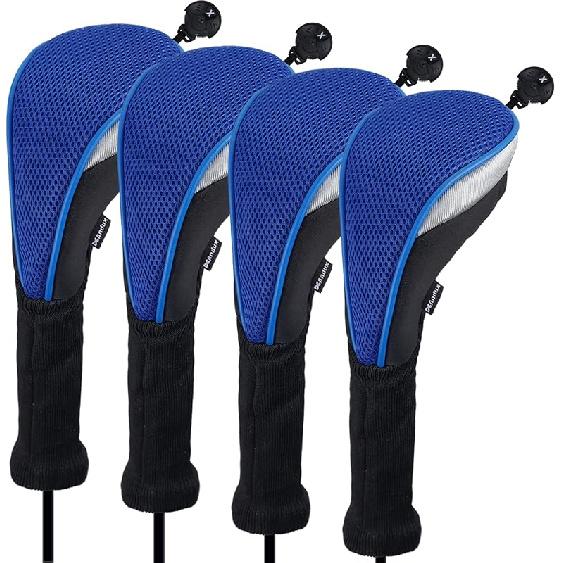 Andux 4pcs/Pack Long Neck Golf Hybrid Club Head Covers Dial No. Tag CTMT-02
