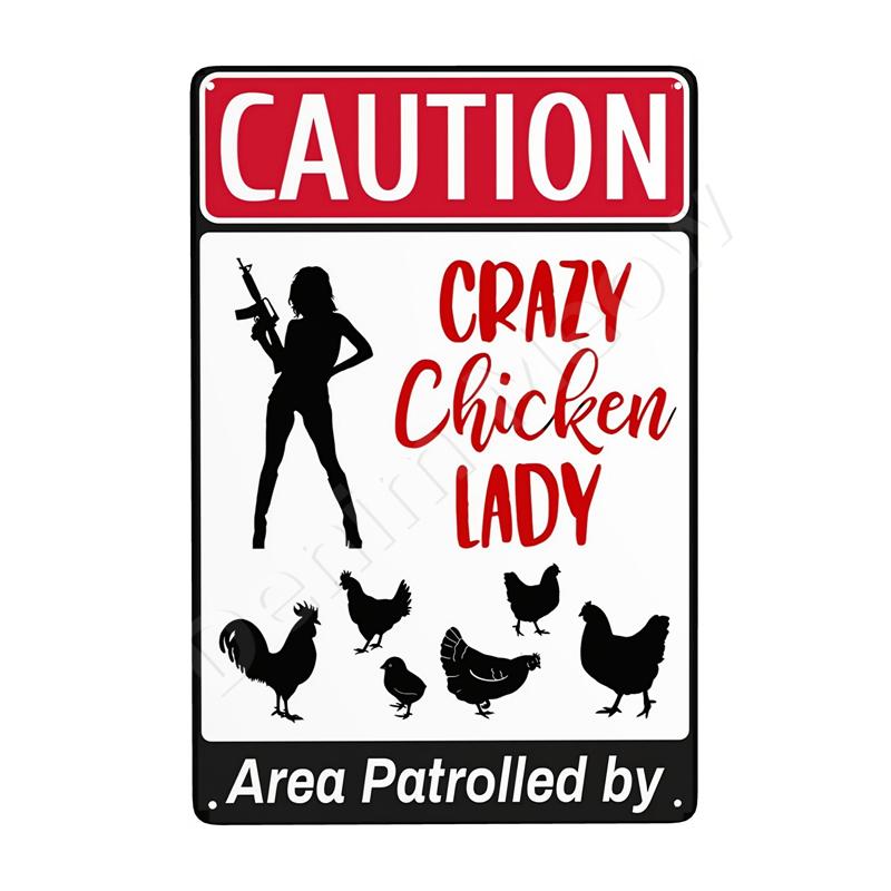 The Fluffy Butt Hut Vintage Retro Metal Sign Hot Chicks Funny Wall Art Sign Welcome To Our Coop Kitchen Farmhouse Wall Decor