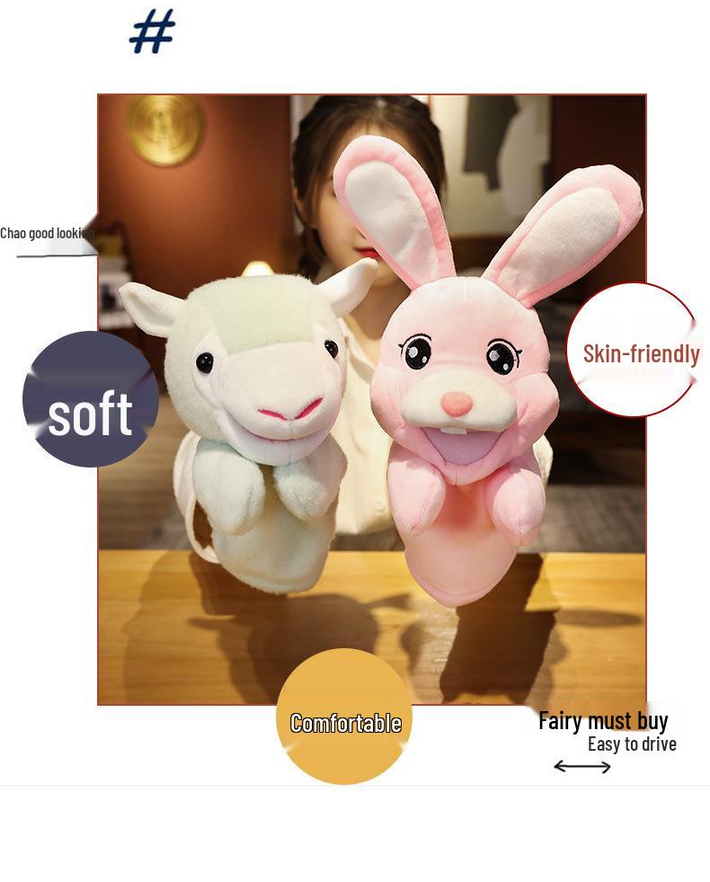 Panda Cartoon Hand Puppet Plush Toy for Parent-Child Interaction and Early Education