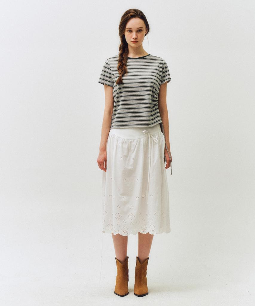 Cita Ribbon String Punching Skirt_Cts616(White)
