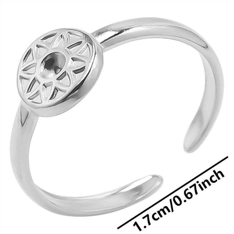 Punk Male Jewelry Mushroom Bone Moon Star Ring Stainless Steel Adjustable Rings For Women Men Accessories Leaf Finger Bague Gift