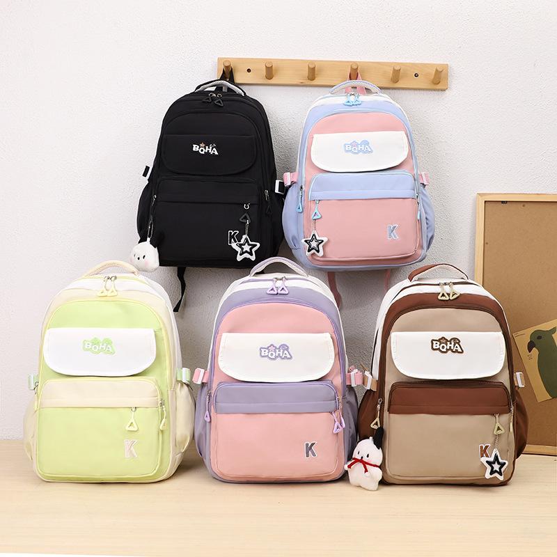 Fashionable Color-blocking Backpack for College Students In Large-capacity Backpack