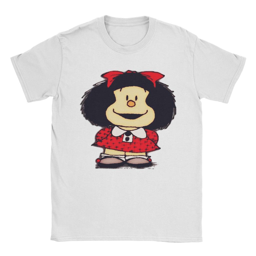 Mafalda Unisex Unisex T Shirts Quino Argentina Cartoon Hipster Tees Short Sleeve Crewneck Tshirts 100 Cotton Graphic Clothes