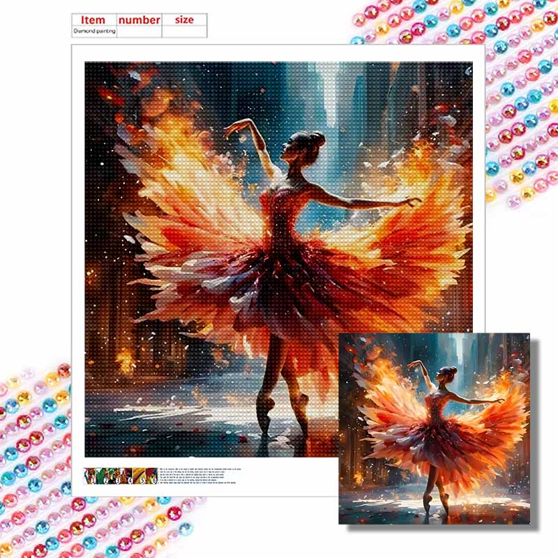 New Arrival 5D DIY Full Circle Diamond Painting "Dance" Embroidery Cross Stitch Home Decor Gift