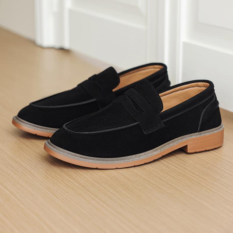 Fashion Suede Men Loafers Comfortable Business Shoes Outdoor Man Casual Leather Shoes Office Work Footwear Walking Driving Shoes