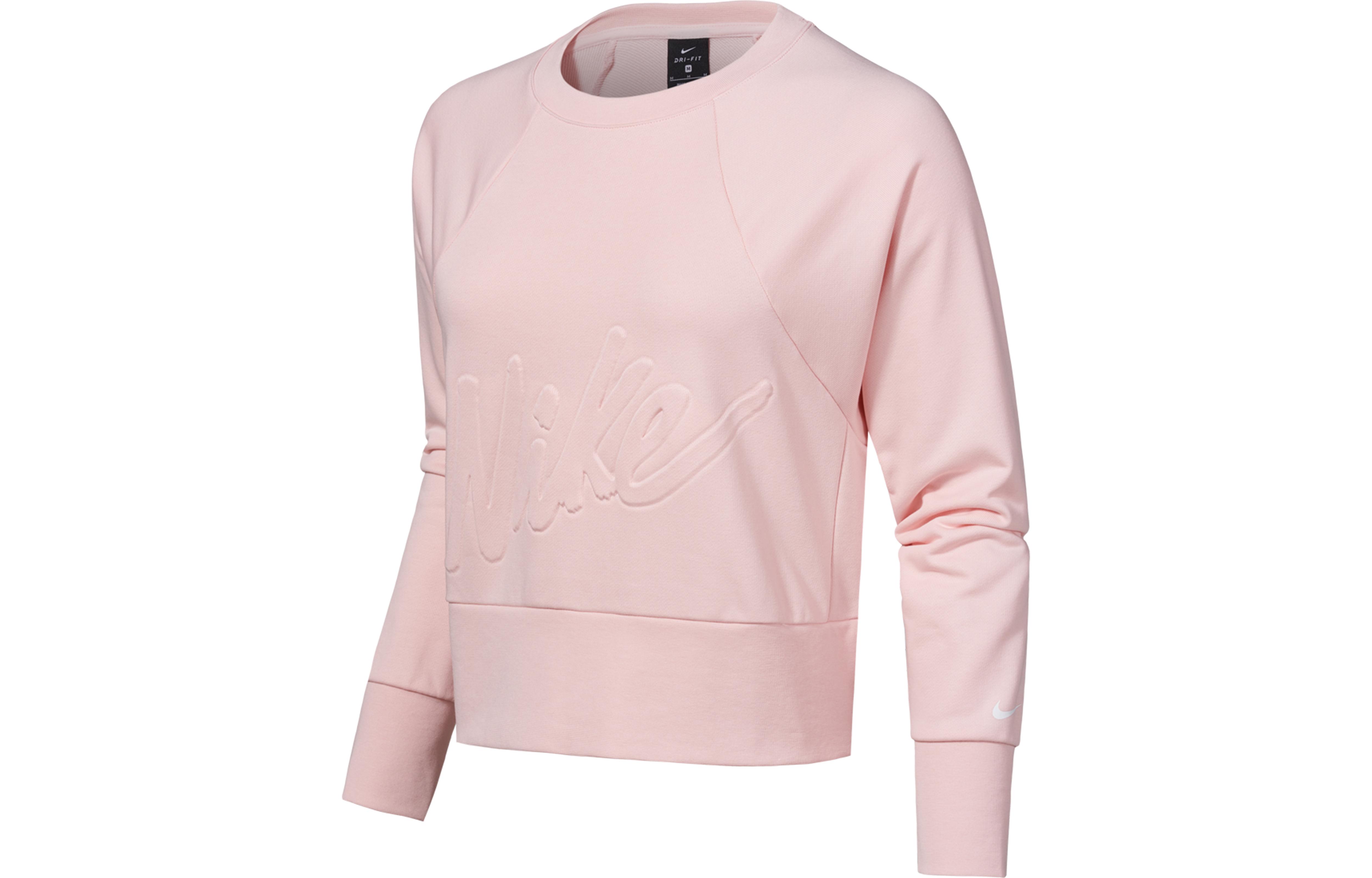 Nike Sweatshirts Women s Pink Crew Neck Moderate Regular CD4309-682 M