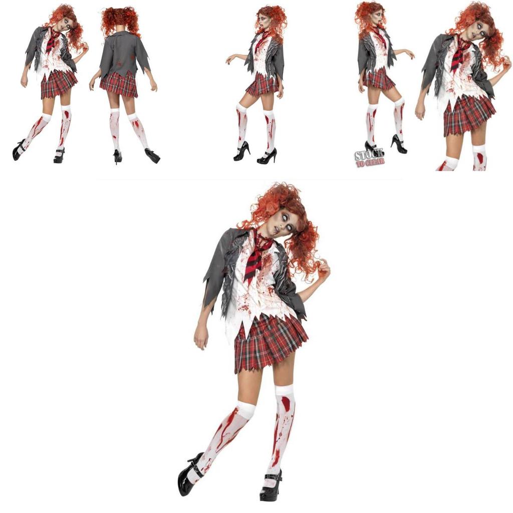 Costume da Studente Zombie per Halloween, Cosplay e Spettacoli Teatrali