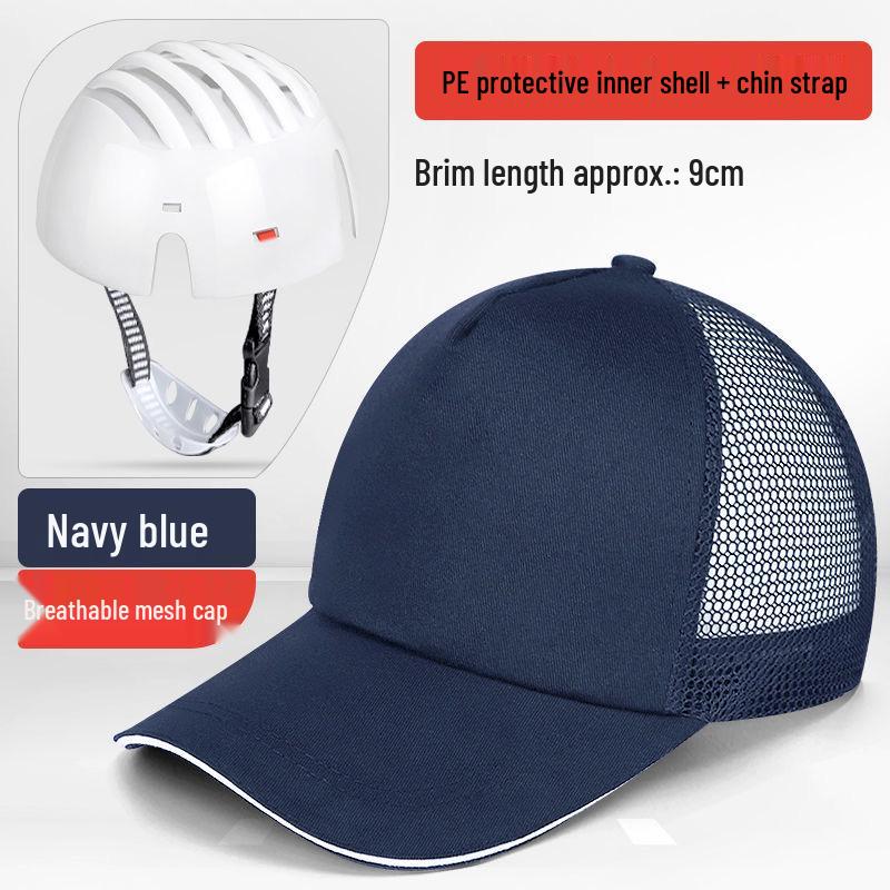 Lightweight Anti-Collision Breathable Duckbill Safety Helmet for Workshop and Worksite, Baseball Cap Style with Logo.