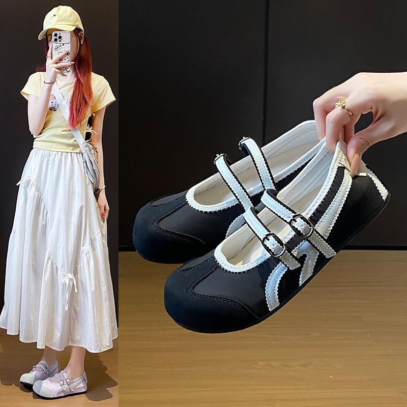 

Breathable Shoes New Flat Loafers with Round Tips for Casual Wear 35 фіолетовий