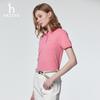 HAZZYS Women's PHIZ Series Three-Button Short-Sleeve Polo Shirt