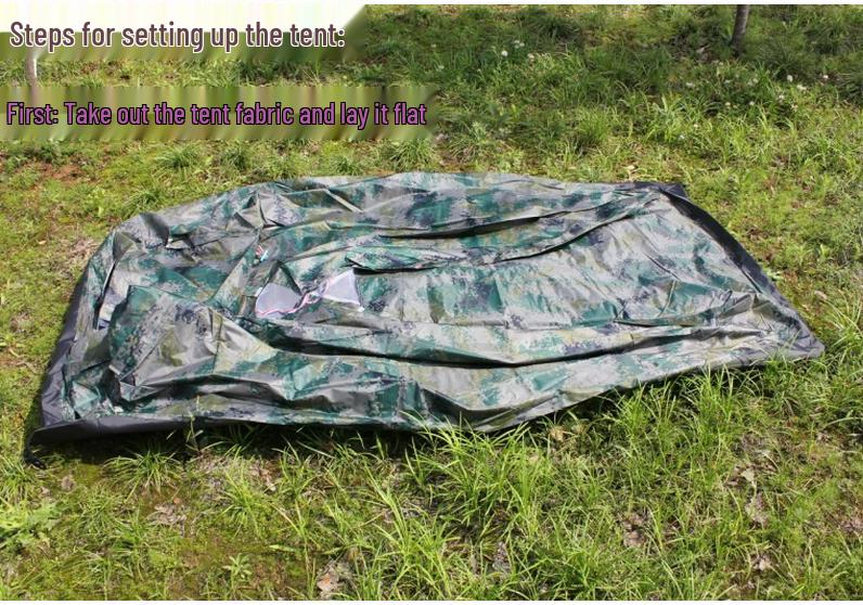 Tenda da Campeggio e da Interno Mimetica per Una Persona - Resistente ai Raggi UV e Antivento