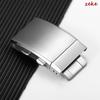 18/20/22mm Watch Buckle Solid 316L Stainless Steel Brushed Folding Safety Buckle Double Push Extendable Adjustable Watch Clasp