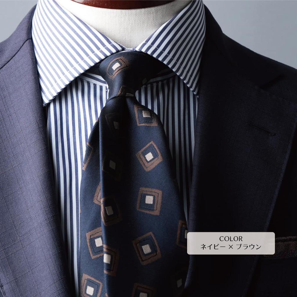 [Y&TAILOR] Necktie, Kyoto-made, Tango-made, Large Square Pattern, Small Pattern, Paisley Weave Series, 100% Silk, High-Quality, Made In Japan,