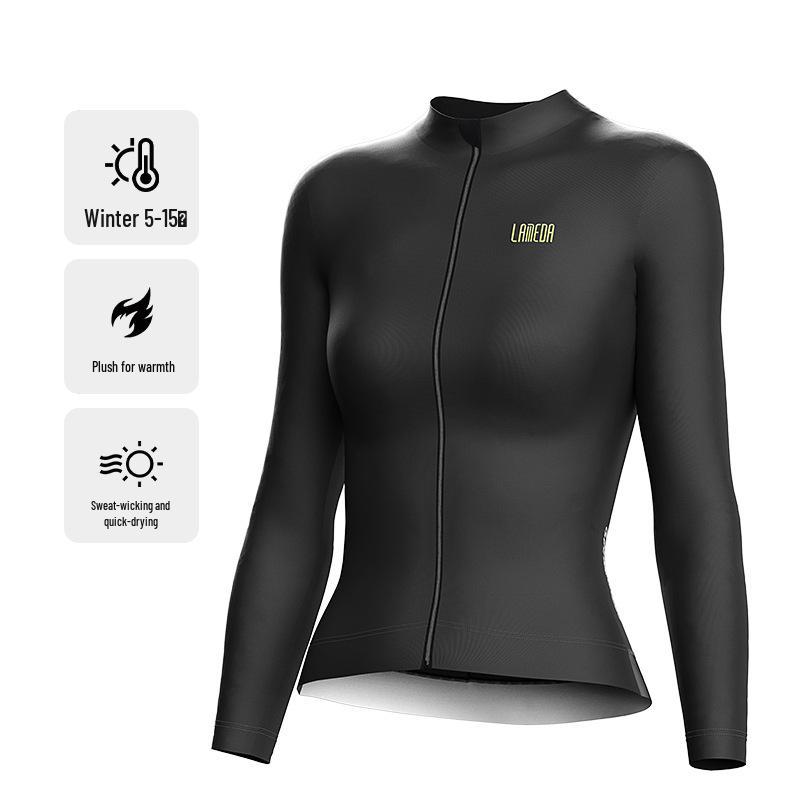 Lampada Women's Long-Sleeve Fleece Cycling Jersey - 5-15 Degrees, Autumn/Winter