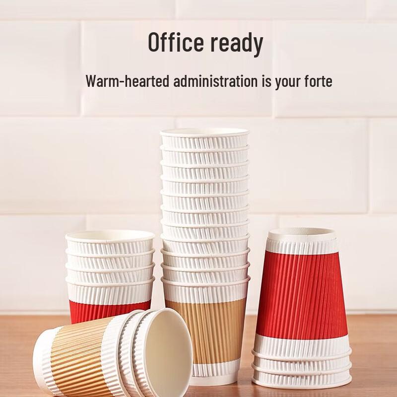 MARYYA Disposable Thermal-Insulated Paper Cups (650mL)