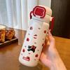 Thermos Cup Girls High Value 2025 New Cute Student Large Capacity Straw Water Cup Portable Kettle