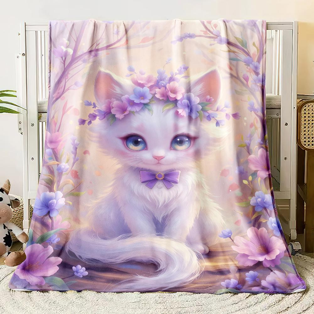 Anime Cute Cartoon Flannel Thin Blanket Bedroom Blanket, Iving Room,sofa Blanket,student Office Nap,camping Trip,children's Gift