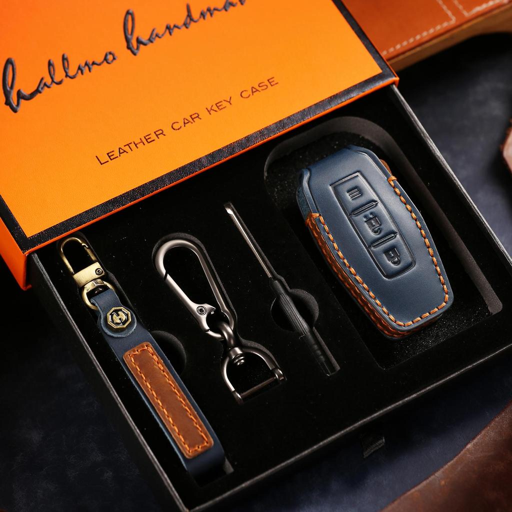 [Mitsubishil Car Key Cover keychain Cowhide Handmade Suitable for Orand Jinxuan ASX Yige Wing God Orland Hyun Pajero Jin Chang Yige