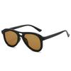  Vintage Double Bridges Pilot Men Sunglasses Fashion Shades UV400 Women Tea Sun Glasses