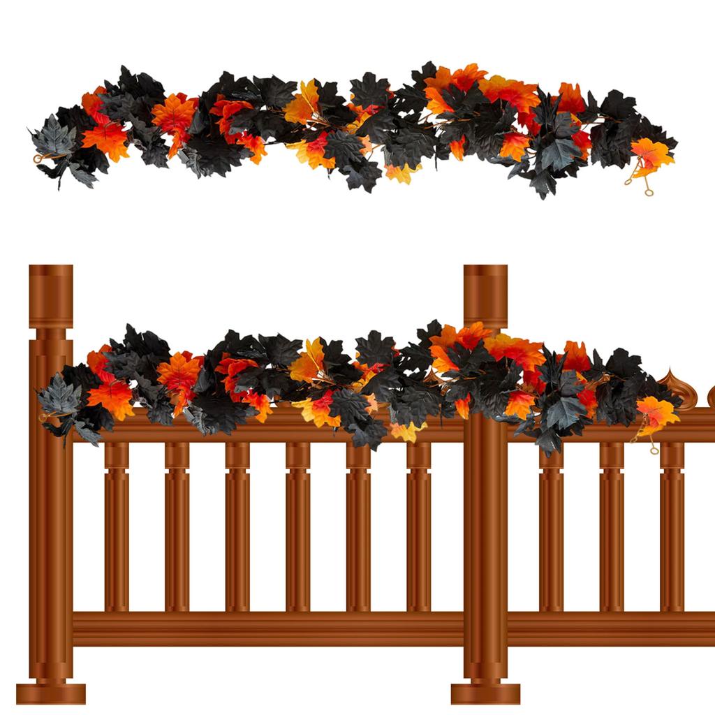 Hanging Vine Decorative Garland Multi-Purpose Artificial Autumn Foliage Garland Reusable Thanksgiving Door Wreath for Home Decor