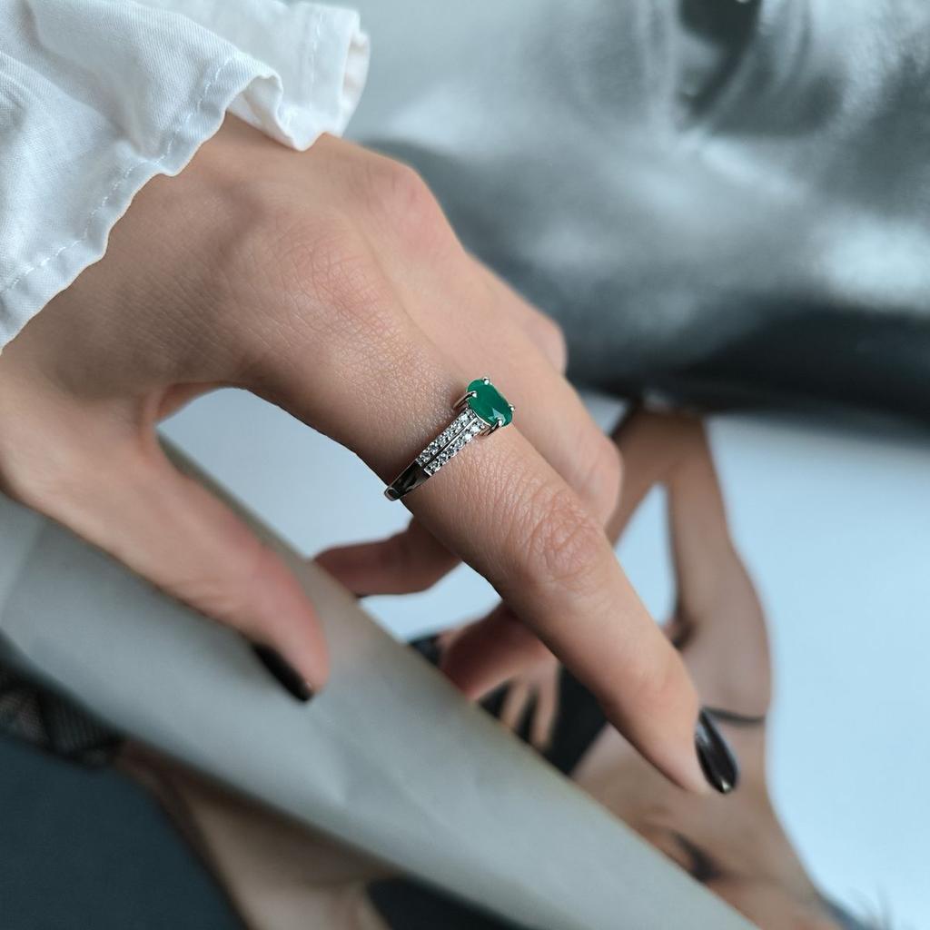 Silver Ring with Natural Agate 1.027ct, Product Weight 2.15 G (2196334)