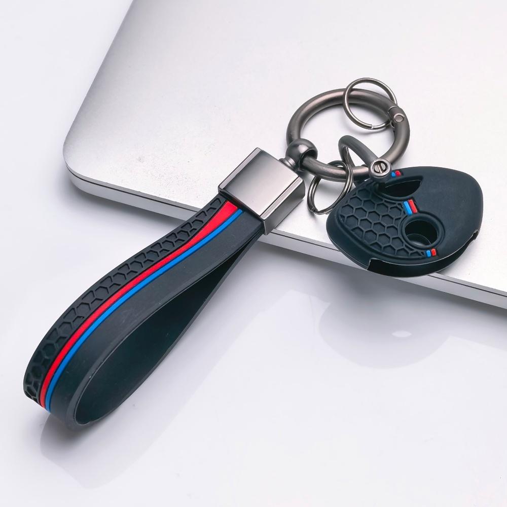 Silicone Key Fob Cover with keychain for BMW Motorcycle, Fits BMW R1200GS R1250GS, Protective Accessory, Key Fob Protection, Replacement
