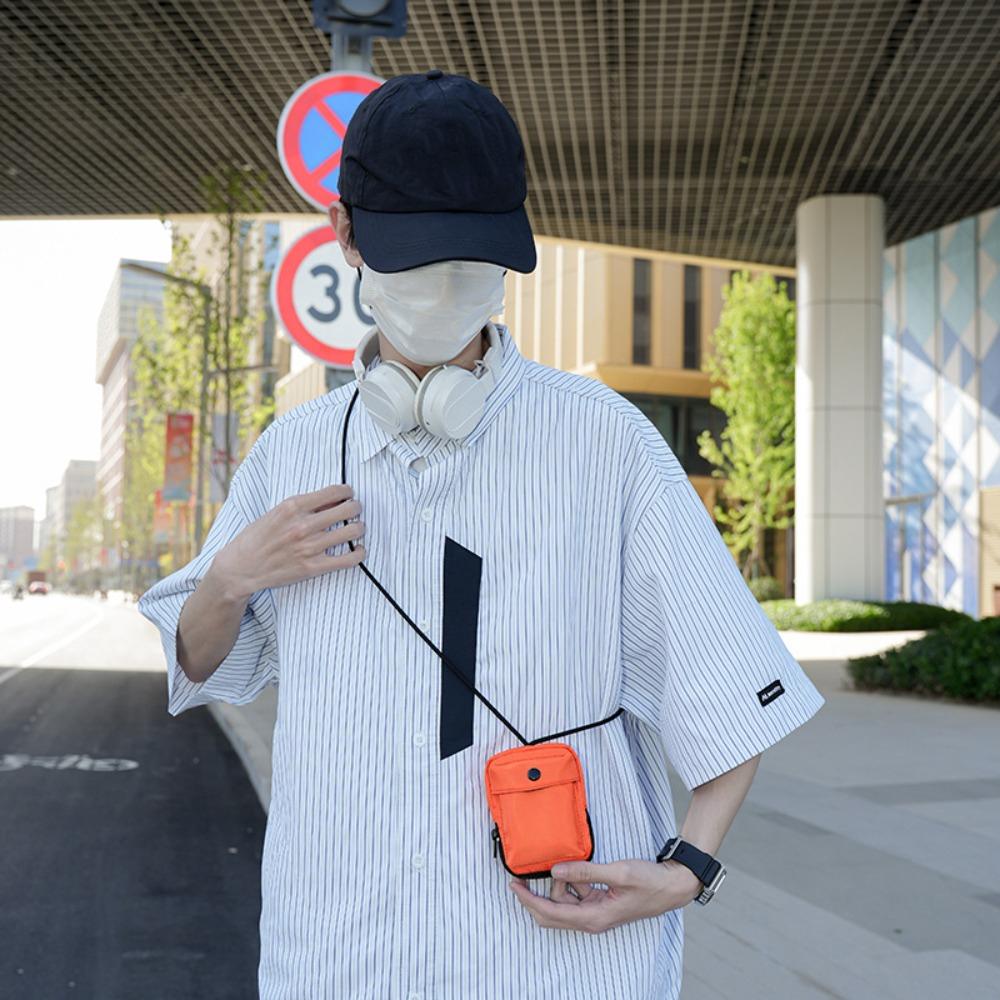 Casual Halter Coin Pouch Solid Color Crossbody Bags Small Lightweight Storage Bag Girl Boy