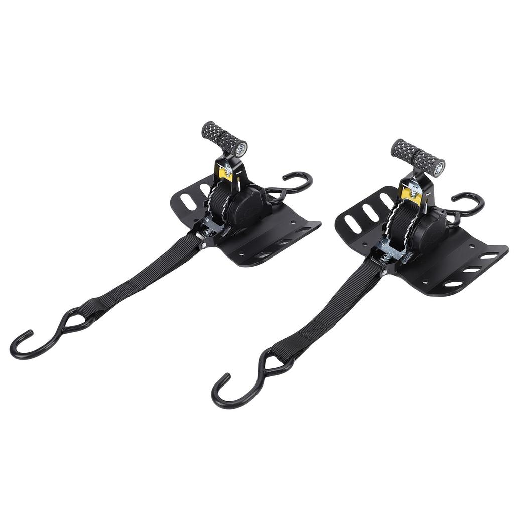 2PCS Retractable Truck Bed Ratchet Straps FL3Z 9928408 AB Self Retracting Tie Down Straps with Boxlink Plates and Dual