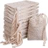 Coffee Bead Cotton Soap Bag: Hangable Exfoliating Foaming Net for Bathroom Storage