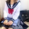 Japanese JK Uniform Set: White Three-Striped Skirt & Short-Sleeve Top, Summer Mid-Length, Classic School Style, Plus Size Available.