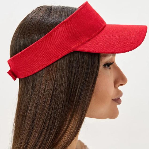 Color Baseball, Summer Polyester Sun Hat, Stylish Casual - Red