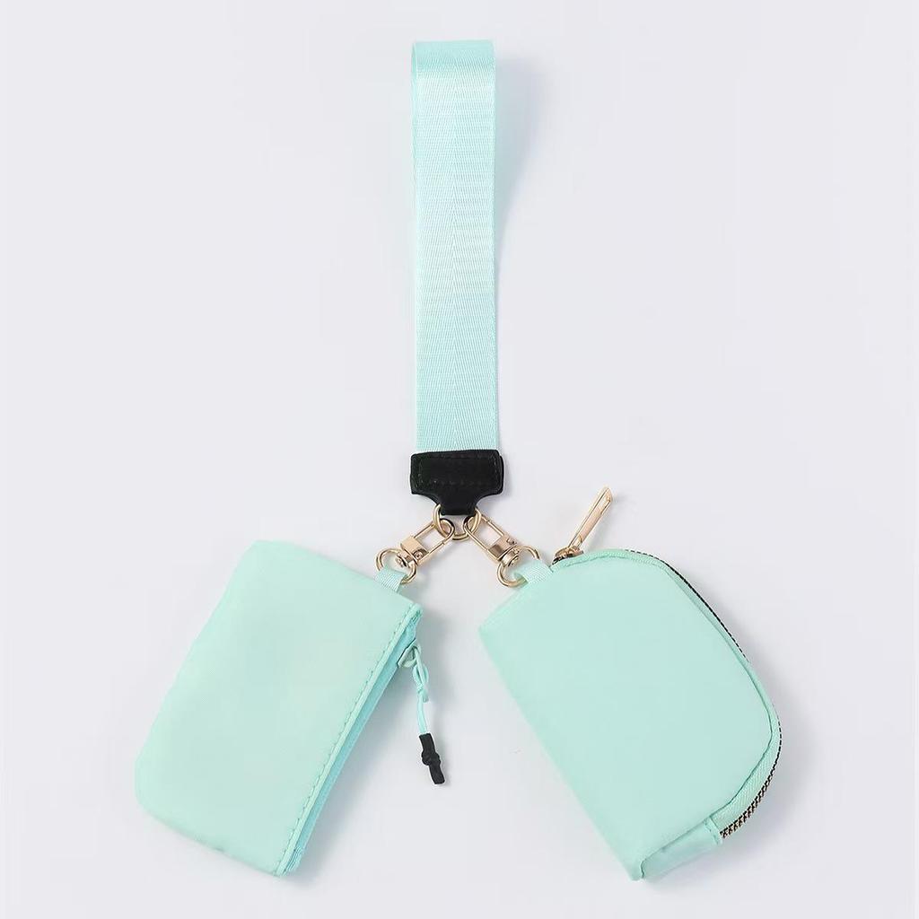 LULU-Style Waterproof Mini Wristlet & Coin Purse with Key Storage and Red Envelope Pocket