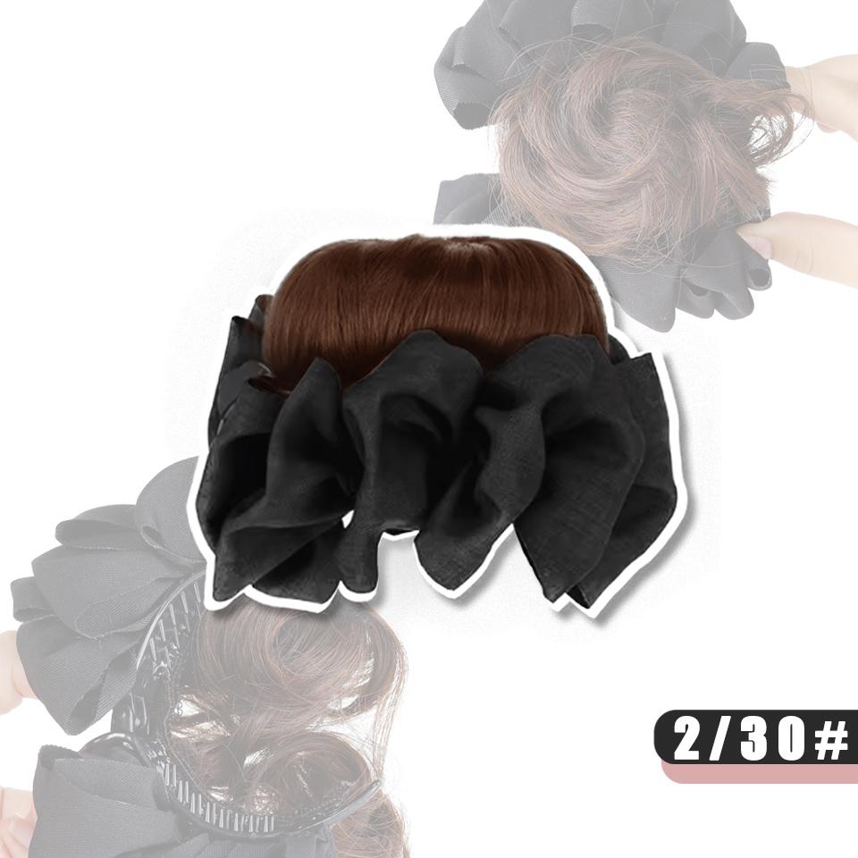 Bun Wig Synthetic Wig Grip Style Straight Doughnut Bun Wig Is Suitable for Novice Ladies and Girls To Wear In Daily Festivals