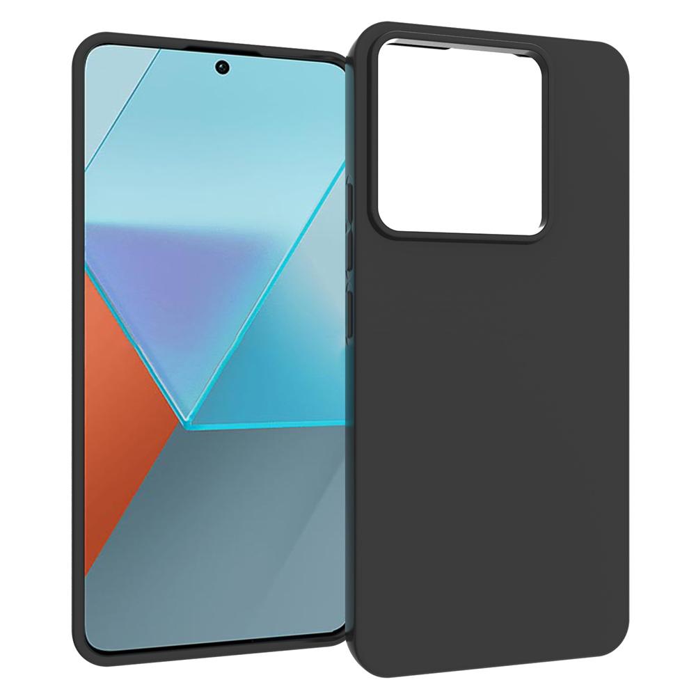 

For Xiaomi Redmi Note 13 Pro 5G/Poco X6 5G Case Black TPU Shell Matte Phone Cover (Big Rear Lens Hole) A