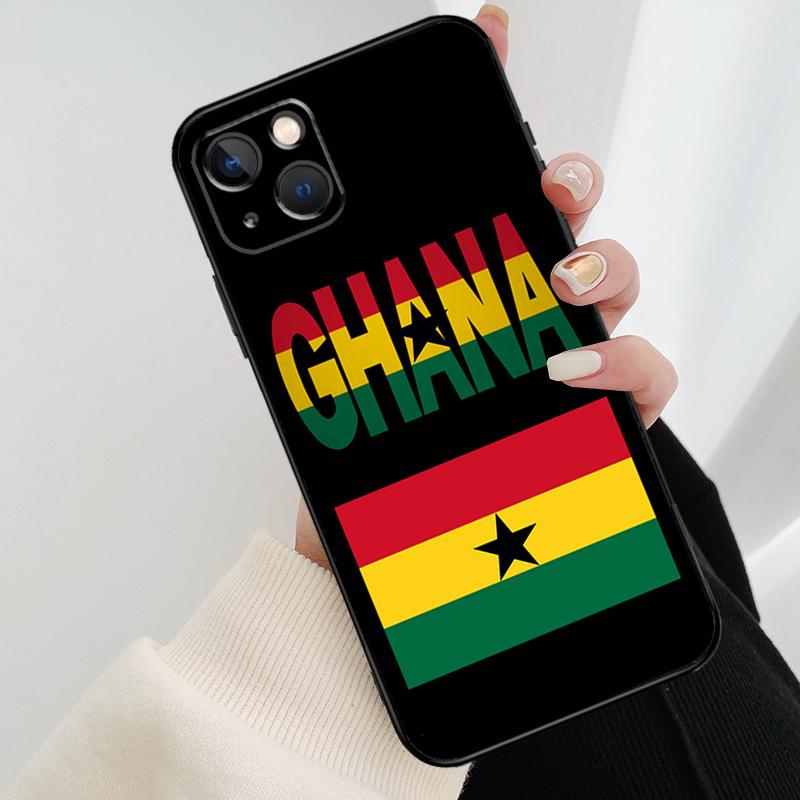 Ghana Flag Banner National Phone Case For iPhone 17 Pro Max 16 15 14 11 12 13 Pro Max mini 15 16 Plus 16e 17 Air Cover
