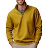 New Men's Sweatshirt Casual Zipper Stand Collar Thickened Velvet Solid Color