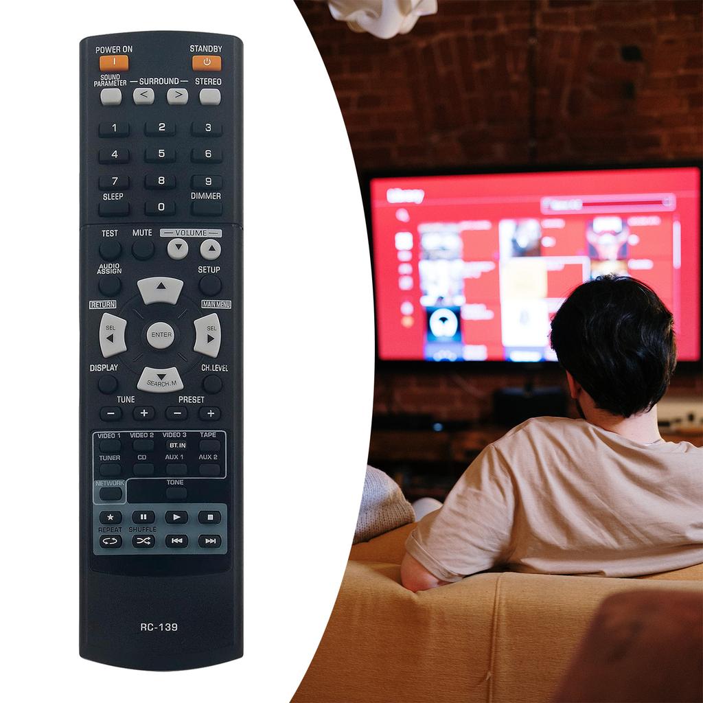 RC139 Replacement Remote Control Receiver Replacement for AVR-810 AVR-810BKEU 4990204006 Remote Controller