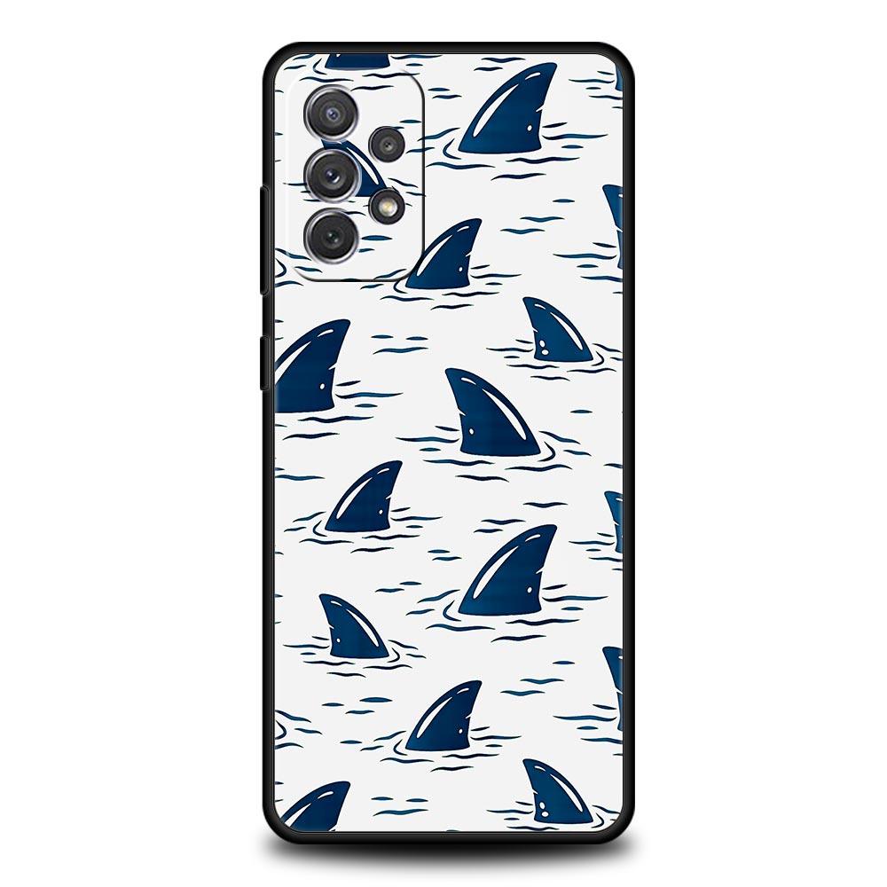 Phone Case For Samsung Galaxy A17 A15 A13 A51 A71 A41 A31 A21S A07 A03S A05 A35 A55 A23 A25 A33 A53 A73 5G Cover Shark