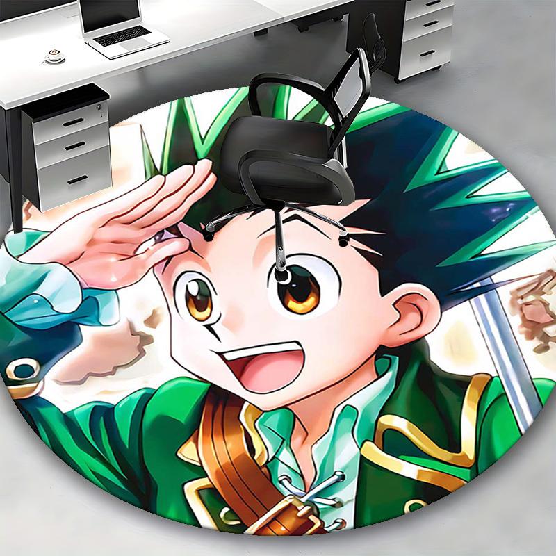 1 st Anime Cartoon Design Rond Tapijt - Bureau Stoelmat, Antislip Vloerkleed voor Huisdecoratie, Woonkamer, Slaapkamer, Speelkamer & Slaapzaal Vloer Decoratie Cadeau Idee.