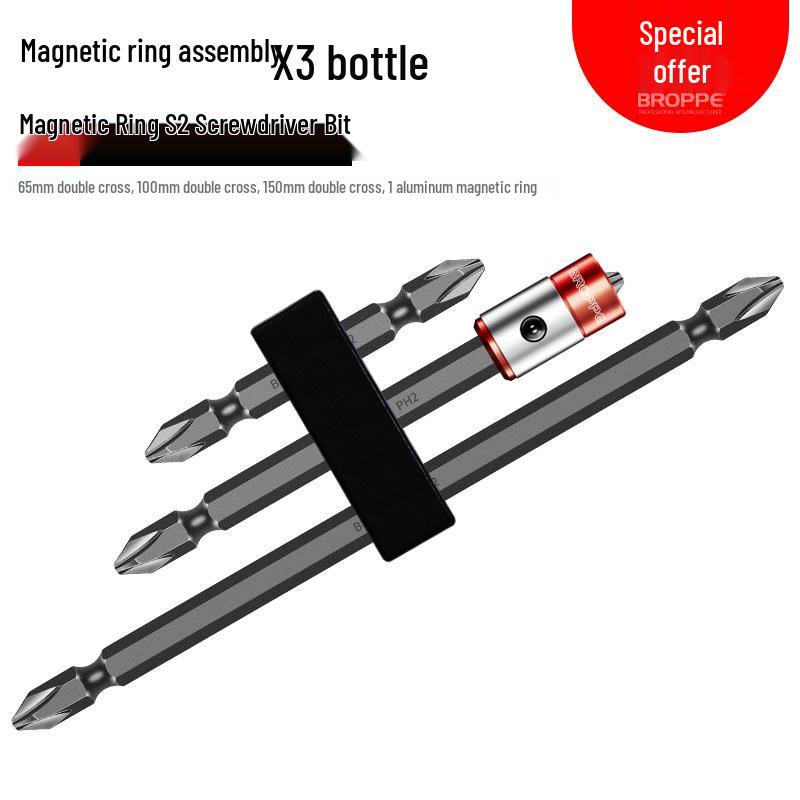 

9P1E Double-Head Phillips Magnetic Electric Screwdriver Bit, S2 Steel Extended Air Driver Bit