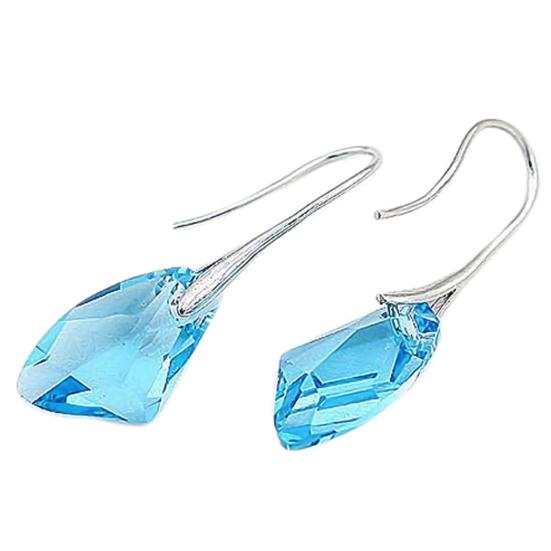 Hook Earrings Irregular Cut Rhinestone Dangle Women Piercing Earrings Jewelry for Party