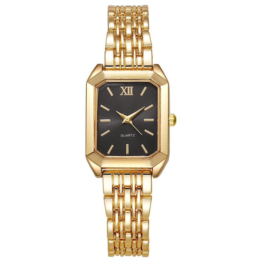 Light Luxury Steel Belt Women's Watch, Female Student Simple Square Quartz Watch