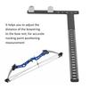 Adjustment Bow L Shape Chord Distance   Ruler Aluminum Alloy Measuring Tool