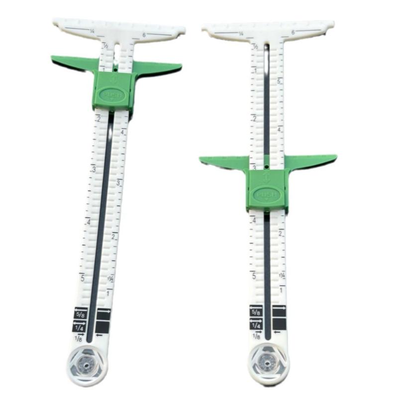 High Quality 5-In-1 Sliding Gauge With Nancy Measuring Sewing Tool Patchwork Tool Ruler Tailor Ruler Tool Accessories Home Use