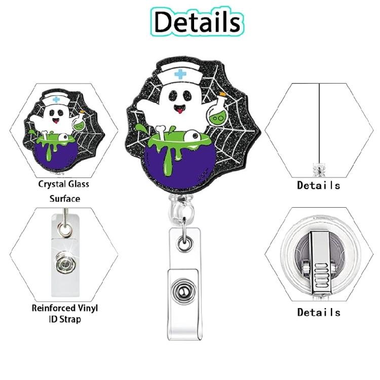 Halloween Deck Retractile Symbol Roll Whirling Clip For IDENTITY Layouts Workplace School Accessories