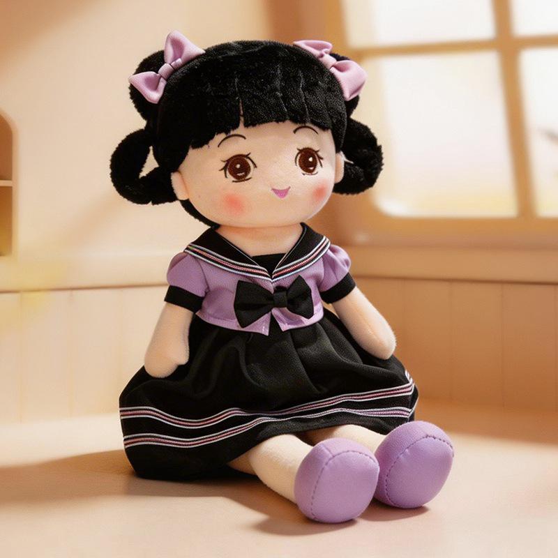 "Adorable Girl Plush Doll - Cute Academy Style Comfort Pillow & Birthday Gift"